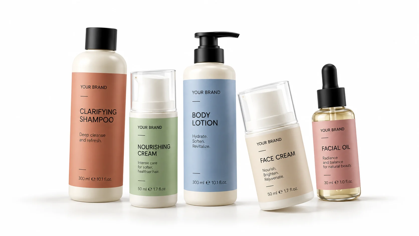 Productos de marca propia listos para personalizar
