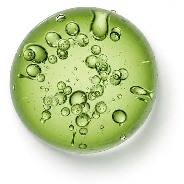 Cabello Graso: gel verde transparente, identidad de la línea