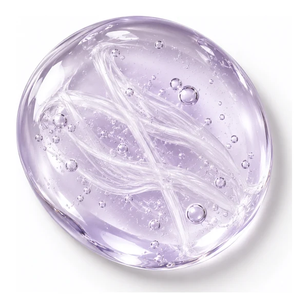 Sérum Facial Reafirmante para marca propia Sérum Facial Reafirmante: sérum lila con filamentos de colágeno, identidad del producto