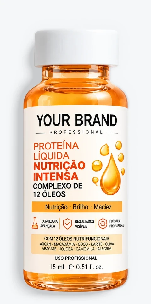 Proteína Líquida 12 Aceites: nutrición intensiva, ampolla de 15 ml